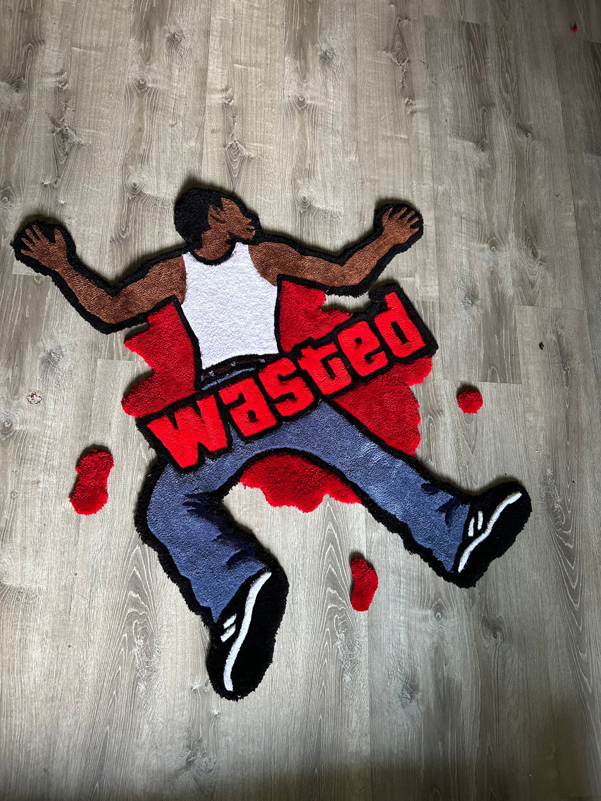 Our latest release. Custom WASTED CJ Rug.